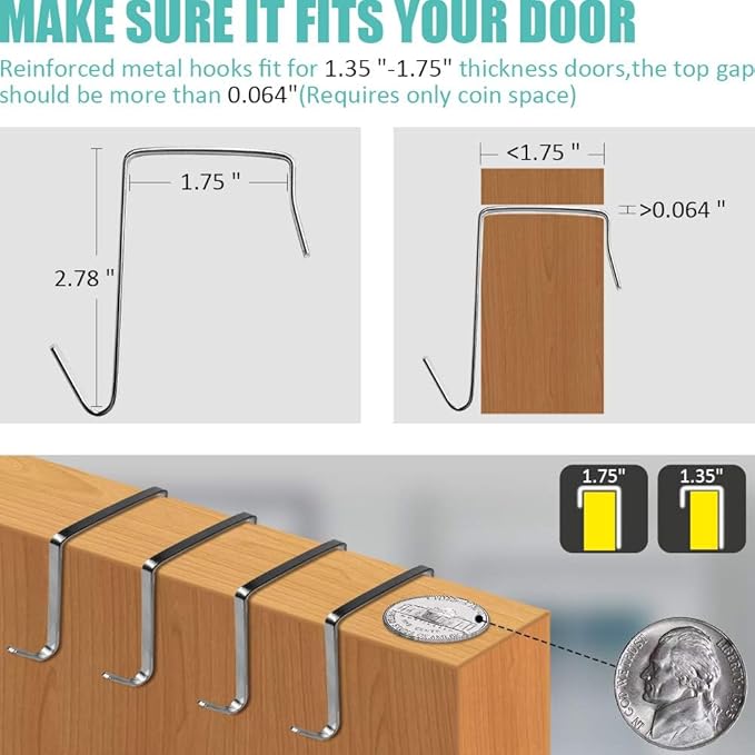 Tiblue Over The Door Shoe Organizers 35 Mesh Pockets Hanging Shoe Organizer Shoe Rack For Closet Entryway Bedroom Bathroom Pantry Shoe Holder, Men Sneakers, Women High Heeled Shoes, Flip Flops Black