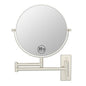 Wall Mounted Makeup Mirror, 1x/10x Double-Side Magnifying Mirror 8 Inch Vanity Mirror, 360° Extendable Arm Wall Mirror, Bathroom Mirror for Makeup or Shaving Nickel