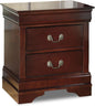 Signature Design by Ashley Alisdair Traditional 2 Drawer Nightstand, 23.75" Tall, Dark Brown