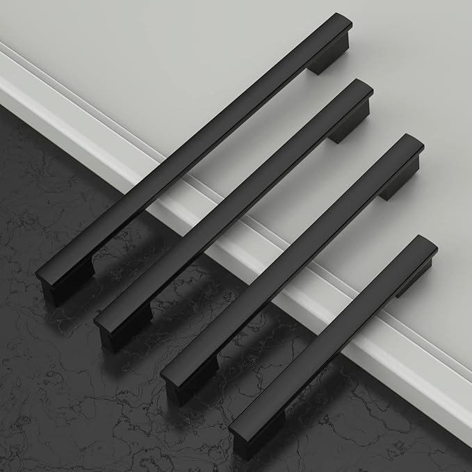 Asidrama 30 Pack 3.75 Inch(96mm) Matte Black Kitchen Cabinet Handles, Cabinet Pulls Kitchen Cabinet Hardware for Cupboard Drawer Pulls