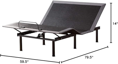 Lucid L150 Adjustable Base – Bed Frame with Head and Foot Incline – Wireless Remote Control – Premium Quiet Motor, Queen size