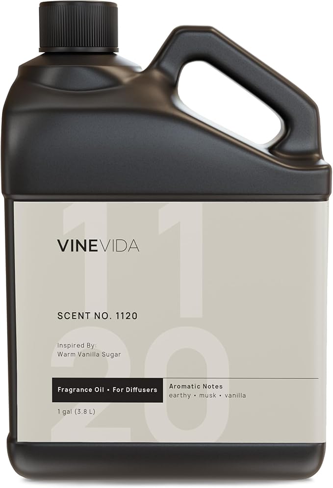 VINEVIDA [128 Fl Oz] Scent NO. 1120 Fragrance Oil for Cold Air Diffusers, Aromatic Notes of Earthy Musk Vanilla, Essential Oils for Diffuser Oil Refill & Air Freshener Room Spray