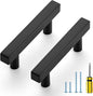 Ravinte Black Cabinet Handles 5 Pack 2-1/2 inch Matte Black Square Cabinet Pulls Kitchen Hardware 4 inch Overall Length Kitchen Drawer Pulls