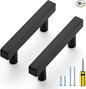 Ravinte Cabinet Handles 30 Pack - 2-1/2 Inch Matte Black Square Pulls, 4 Inch Overall Length - Kitchen Hardware Drawer Pulls