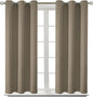 BGment Room Darkening Curtains 45 Inches Long - Grommet Thermal Insulated Drapes Window Treatment Curtains for Bedroom, 2 Panels, 38 x 45 Inch, Cocoa
