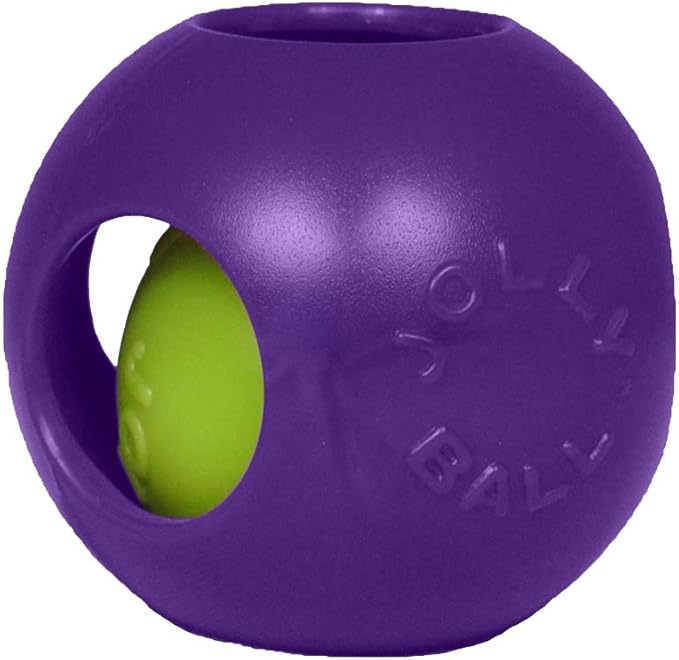 Jolly Pets Teaser Ball Dog Toy, Medium/6 Inches, Purple (1506 PR)-Mewly Pet