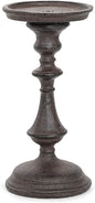 Sungmor Rustic Cast Iron Pillar Candle Holder, 7.8" Tall Vintage Candlestick Holders, Table Centerpiece Metal Candle Holder, Farmhouse Candle Stand for Fireplace Shelf Home Decor