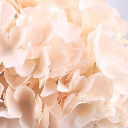 AVIVIHO 65pcs Champagne Fake Flowers Hydrangea Artificial Flowers Bulk Realistic Hydrangeas Silk Flowers with Stems for Arrangement Home Weddings,Centerpieces,Party Arch Backdrop Decorations
