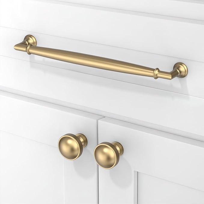 10 Pack Champagne Bronze Cabinet Pulls 10 Inch(254mm) Kitchen Cabinet Handles Solid Zinc Alloy Cabinet Hardware Drawer Pulls