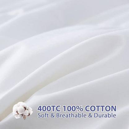 ABENE Mattress Topper for Back Pain Relief, Extra Thick Mattress Pad Pillowtop, Soft Mattress Protector Cover with 8"-21" Deep Pocket (Pure White, Queen, Feather Down)