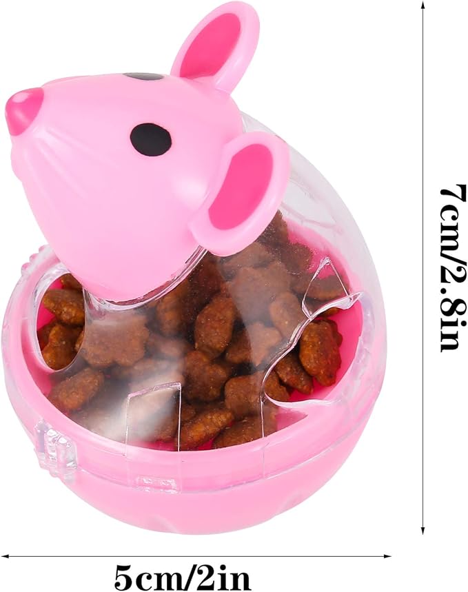 2Pcs Cat Treat Dispenser Toy, Mouse Shape Cat Interactive Toy and Food Dispenser for Pet Increases IQ Interactive & Food Dispensing-Mewly Pet