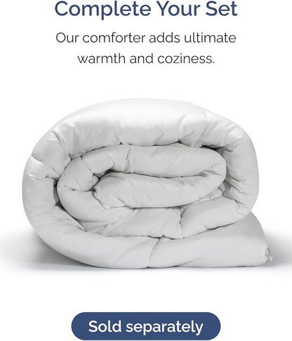Extra Deep Twin XL Sheet Set - 4 Piece Breathable & Cooling Sheets - Hotel Luxury Bed Sheets Set - Easy Fit - Soft, Wrinkle Free & Comfy Sheets Set - Heathered Blue Sheet Set with Extra Deep Pockets