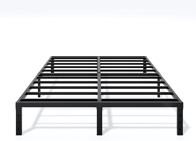 Metal Bed Frame Queen Size - 12 Inch Heavy-Duty Queen Platform Bed Frame No Box Spring Needed, Easy Assembly, Noise-Free, Sturdy Mattress Foundation, Underbed Storage Space