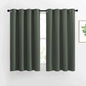 NICETOWN Blackout Curtains 45 inch Long for Bedroom - Window Treatment Thermal Insulated Blinds Solid Grommet Vertical Drapes for Kitchen, Dark Mallard, Set of 2, W52 x L45