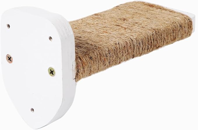 3-in-1 Cat Climbing Wall Steps with Hemp Rope, Shelves and Perches - Wall-Mounted Cat Furniture Set with Scratching Pads (White)-Mewly Pet