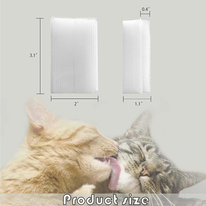 2PC Soft Cat Brush for Grooming - Gentle Cat Tongue Brush with 1300+ Barbed Serrations, Brushes for Sensitive Cats - Lightweight, gentle, Perfect for Daily Grooming & Enhancing Bonding-Mewly Pet