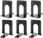 MaxGear Book Ends Universal Premium Bookends for Shelves, Non-Skid Bookend, Heavy Duty Metal Book Stopper for Books/Movies/CDs/Video Games, 6 x 4.6 x 6 in, Black, 3 Pairs/6 Pieces, Large