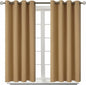 BGment Blackout Curtains for Living Room - Grommet Thermal Insulated Room Darkening Curtains for Bedroom, 2 Panels of 52 x 54 Inch, Khaki