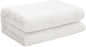 Exclusivo Mezcla Fleece Throw Blanket, Super Soft and Warm Blankets for Couch, Sofa and Bed Waffle Textured, Cozy, Fuzzy and Lightweight (Off White, 40x50 Inches)