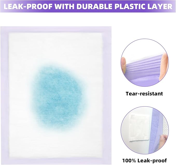 IMMCUTE Cat Pads 16.9" X 11.4", 50 Ct | Pee Pads for Cats | Thickened 6-Layer Super Absorbent Pads, Pee Pads for Tidy Cats Breeze Litter System | Cat Pee Pad for Litter Box-Mewly Pet