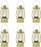 Mini Lanterns 6 Pcs LED Small Indoor Golden Decorative Outdoor Hanging Candle Lanterns Farmhouse Weddings Birthday Halloween Christmas Decorations