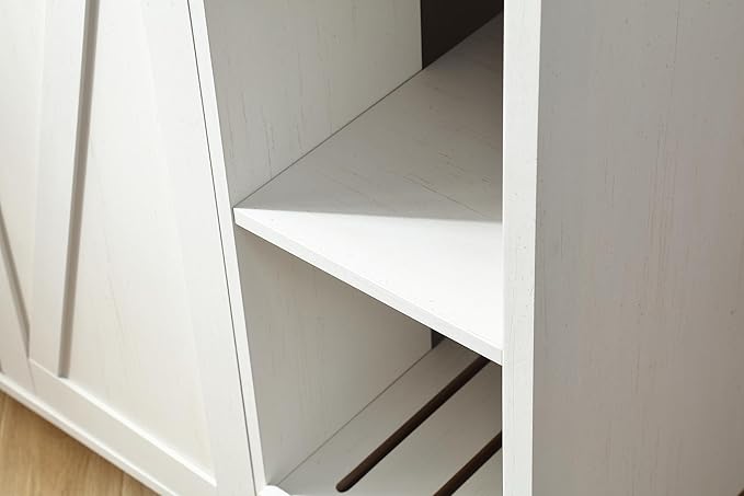 Cat Litter Robot Enclosure,for Placing Litter Robot 3/4,Power Outlet and Dog-Proof Shelf for Litter Robot Cabinet,Litter Collector for Automatic Litter Box Enclosure,Antique White-Mewly Pet