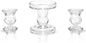 Unity Candle Holder - Glass Candle Holders for Pillar Candles Taper Candles, Glass Candlestick Holders Set of 3, Decorative Clear Glass Candlestick Holder for Wedding Table Dinning Church Centerpiece