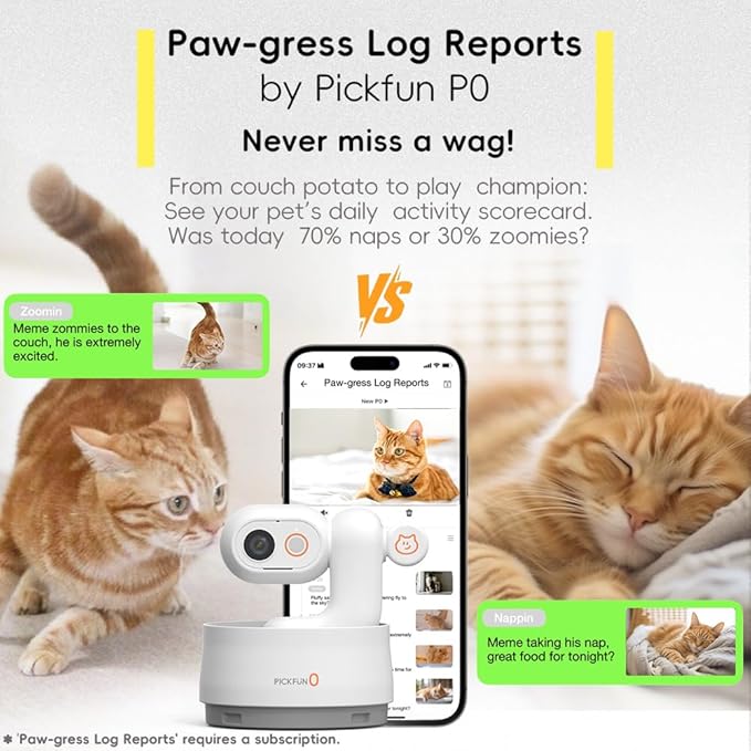 AI Dog Camera, Smart Security Camera Indoor with Phone App [Pet Recognition, Daily Activity Analysis & Motion Tracking] Cat Cam 5MP HD, 360° View, 2-Way Audio, Night Vision, 5G WiFi-Mewly Pet