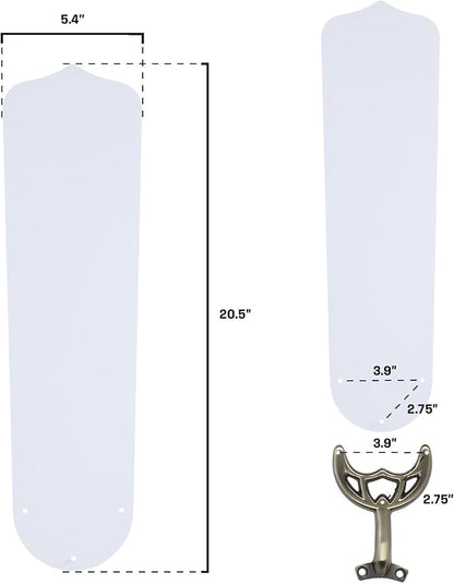 Westinghouse 20.63-Inch Replacement Fan Blades for 52-Inch Ceiling Fans