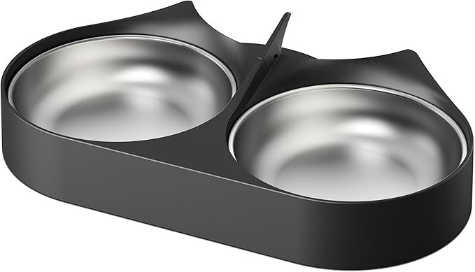 PETLIBRO Pet Food Splitter with Stainless Steel Bowls, Automatic Cat Feeder Bowls for Two Cats or Dogs, Suitable for PETLIBRO Automatic Cat Feeder PLAF005, PLAF006, PLAF103, PLAF203-Mewly Pet