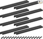 uxcell Cabinet Finger Edge Pull, 8pcs 250mm / 9.84" Aluminum Alloy Back Mount Hidden Cabinet Pulls Concealed Handle for Home Kitchen Drawer Cabinet, Black