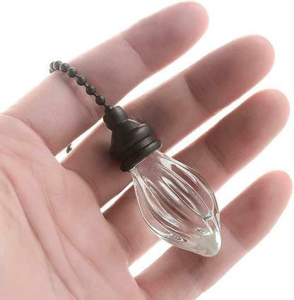 Ceiling Fan Pull Chain, 12 inch Cristal Glass, Polished Antique Finish, 1PCS