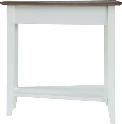 Convenience Concepts American Heritage Wedge End Table 24" - Classic Living Room Table with Storage Shelf,Side Table for Family Room, Bedside Table, Driftwood