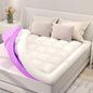 BDEUS Dual Layer 5 Inch Memory Foam Mattress Topper King Size, 2 Inch Gel Memory Foam Plus 3 Inch 1450 GSM Down Alternative Quilted Pillow Top Mattress Pad Cover,White
