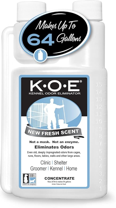 K.O.E Kennel Odor Eliminator Fresh Scent Concentrate 16 oz-Mewly Pet