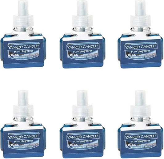 Yankee Candle ScentPlug Refill, Mediterranean Breeze (Pack of 6)