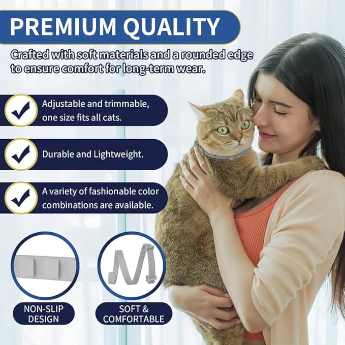 4 Pack Flea Collar for Cats, 32 Months Flea and Tick Prevention for Cats, Waterproof Cat Flea Collar, Natural Cat Flea and Tick Treatment, Adjustable Flea and Tick Collar for Cats Kittens(4 Colors)-Mewly Pet
