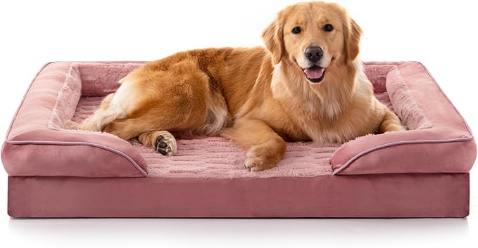 FURTIME Orthopedic Bed for Large Dogs, XL Washable Dog Beds Large Sized Dog, Comfy Supportive Foam Pet Couch Bed with Removable Washable Cover, Waterproof Extra Large Sofa Bed Foam and Nonskid Bottom-Mewly Pet