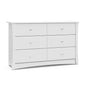 Storkcraft Crescent 6-Drawer Dresser (White) – GREENGUARD Gold Certified, White Dresser for Bedroom, Kids & Nursery Storage Chest, Safety Interlocking Drawers, Pre-Installed Tracks, Kids Chest