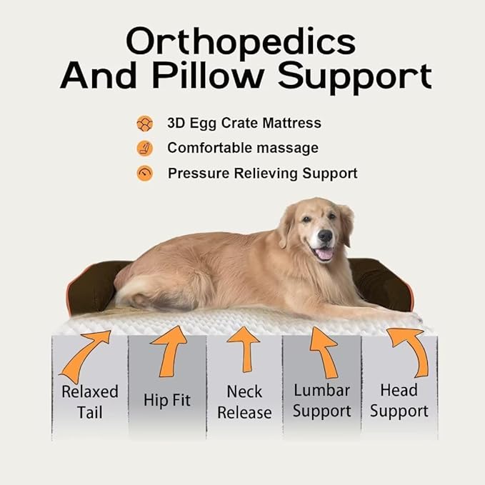 Small Dog Bed Waterproof Orthopedic Dog Beds for Medium Sized Dogs Comfy Pet Cat Bed with Sides, Washable Removable Cover-Mewly Pet
