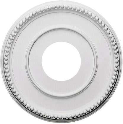 Ekena Millwork CM12BR Bradford Ceiling Medallion, 12 1/2"OD x 3 7/8"ID x 3/4"P (Fits Canopies up to 6 5/8"), Primed