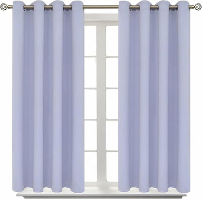 BGment Room Darkening Curtains 45 Inches Long - Grommet Thermal Insulated Drapes Window Treatment Curtains for Bedroom, 2 Panels, 52 x 45 Inch, Lavander