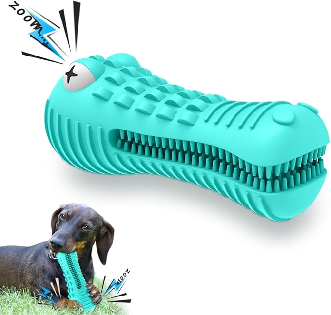 Dog Toys for Aggressive Chewers Large Medium Breed, Indestructible Dog Toothbrush Chew Toys, Squeaky Interactive Tough Extremely Durable, Dogs Toys to Keep Them Busy-Mewly Pet
