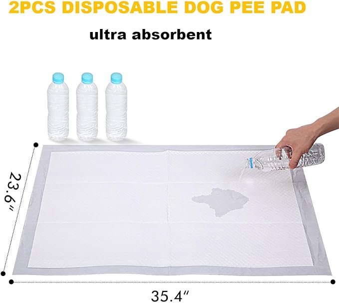 MEEXPAWS XL Dog Grass Pad With Tray - Artificial Potty for Balcony, New Generation Instant-Penetration, Litter Box With Hemmed Edge, Disposable Pee Pad-Mewly Pet