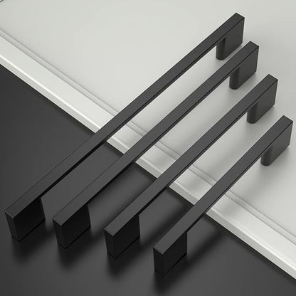 Asidrama 10 Pack 10 Inch(256mm) Matte Black Kitchen Cabinet Handles, Cabinet Pulls Kitchen Cabinet Hardware for Cupboard Drawer Pulls