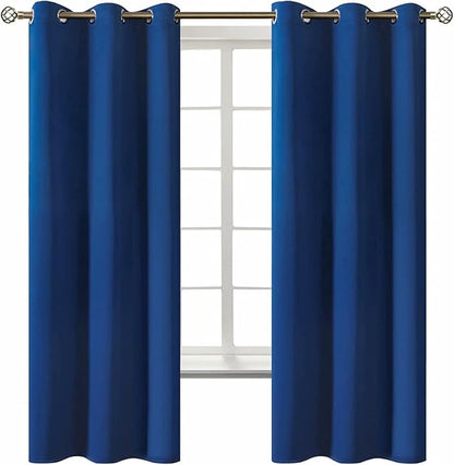 BGment Blackout Curtains for Bedroom 63 Inch Length 2 Panels Set, Room Darkening Sunlight Blocking Thermal Insulated Grommet Window Drapes, Each Panel 42 Inch Wide, Royal Blue
