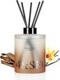 M&SENSE Sandalwood & Vanilla Reed Diffuser Set - 16.9 fl oz Long-Lasting Scent, Non-Toxic Essential Oil Diffuser for Home, Fragrance Diffuser Housewarming Gift & Bathroom Bedroom Decor
