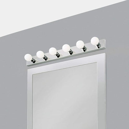 Design House Vanity Lights, 6 Linear Lights, Dimmable, Horizontal or Vertical Use, Uses (6) 60W Bulbs, For Bathroom/Makeup Vanity, Polished Chrome, 36.0 in. L x 4.33 in. H x 2.0 in. D, 500942