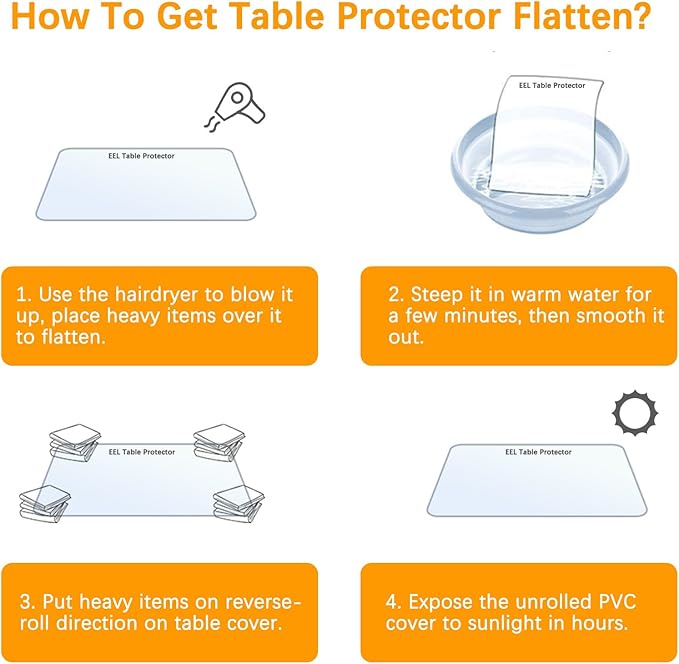 Clear Table Protector 39.4 x 87 Inch Thick Plastic Table Cover Protector Waterproof PVC Clear Tablecloth Protector Pad Vinyl Desk Top Protector Mat for Wood Coffee Glass Sofa Side Dining Room Table
