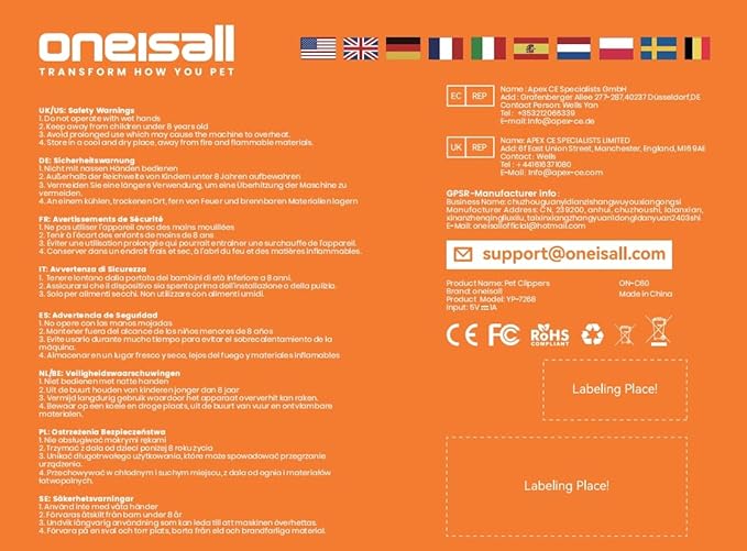 oneisall Cat Clippers for Matted Hair, 5-Speed Quiet Cat Grooming kit, Cordless Pet Shaver for Long Hair,Waterproof Pet Hair Trimmer, Pet Clippers for Cats(Green)-Mewly Pet